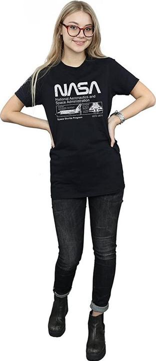 Image du produit Nasa Femme/Les femmes - T-shirt boyfriend en coton avec navette spatiale (XXL)