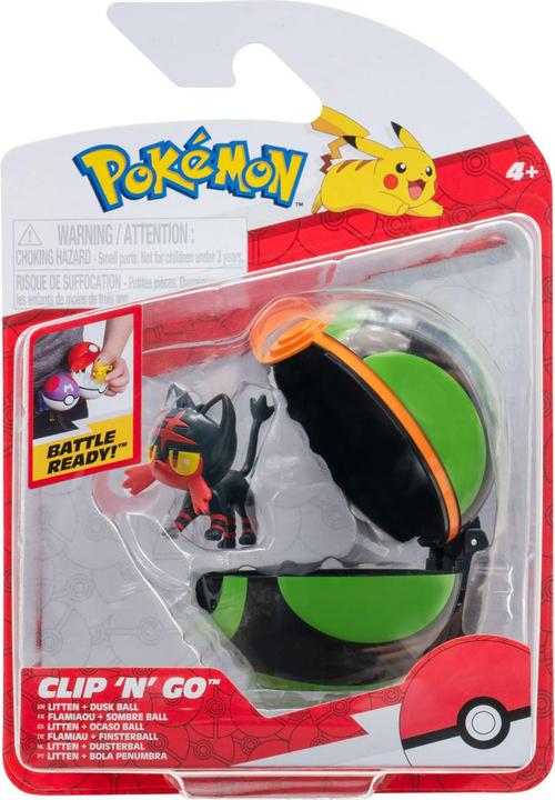 Image du produit Jazwares Pokémon Clip'n'Go Poké Balls Flamiau & Finster Ball