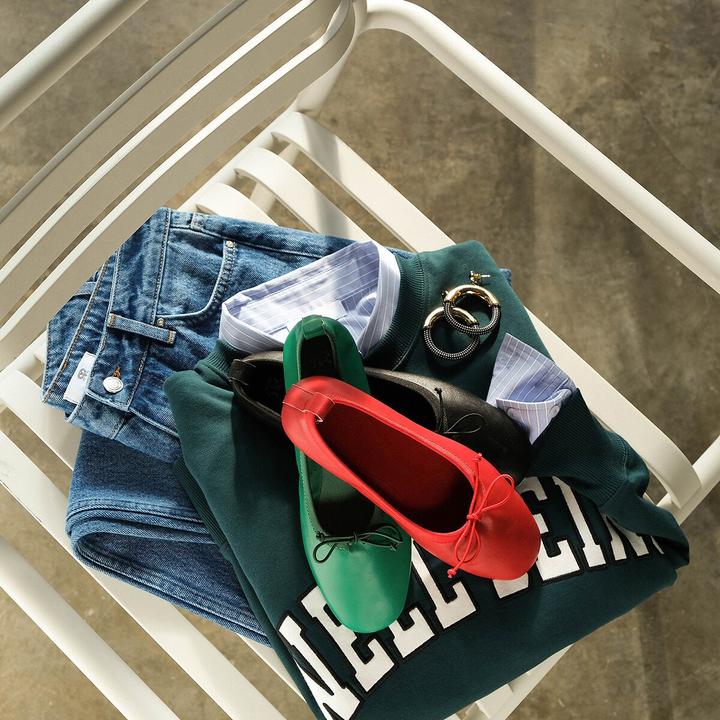 Produktbild La Redoute Collections Lederballerinas mit Schleife (41)