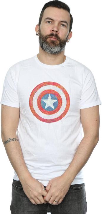Image du produit - T-shirt CAPTAIN AMERICA SKETCHED SHIELD - Homme (M)