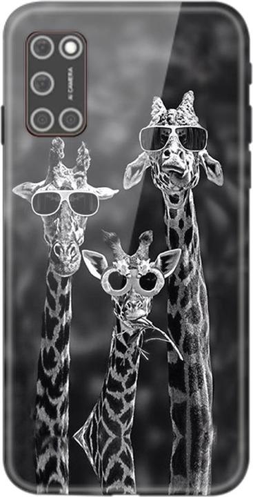 3 giraffes