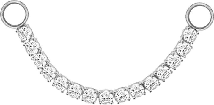 Actual product image Chaotic Trading Verbindungskette silber eckig Kristalle silber (without brass, Surgical steel 316L)