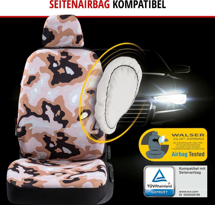 Produktbild CarComfort Autositzbezug Camouflage, PKW-Schonbezug Einzelsitz Camouflage-Design