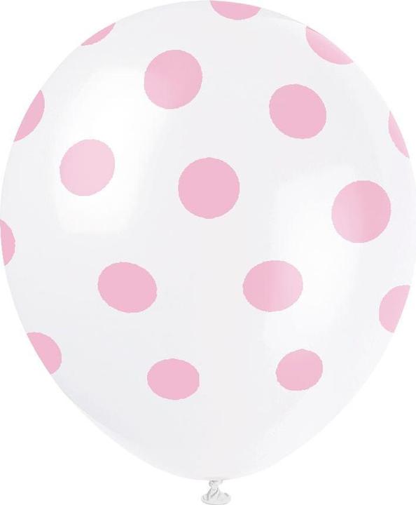Immagine prodotto Unique Palloncini bianchi con pois rosa