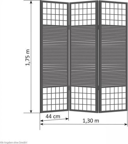 Produktbild Homestyle4u Holz Paravent Raumteiler spanische Wand mit Bambus