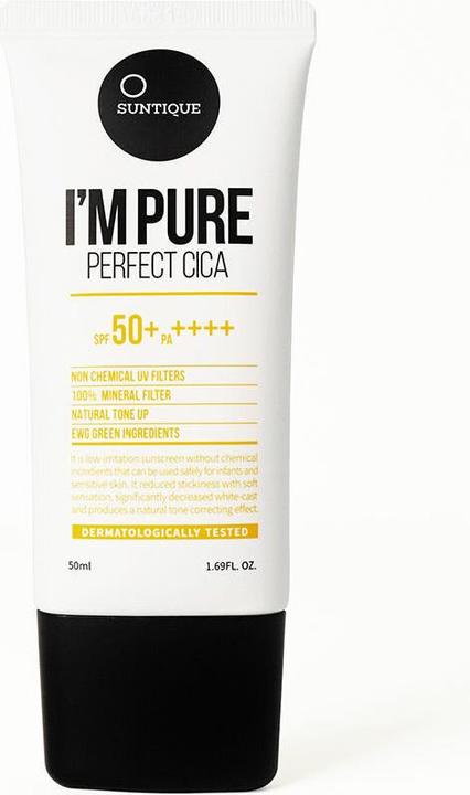Suntique I'M PURE Perfect Cica SPF50+ (Sonnencreme Gesicht, SPF 50+, 50 ml)