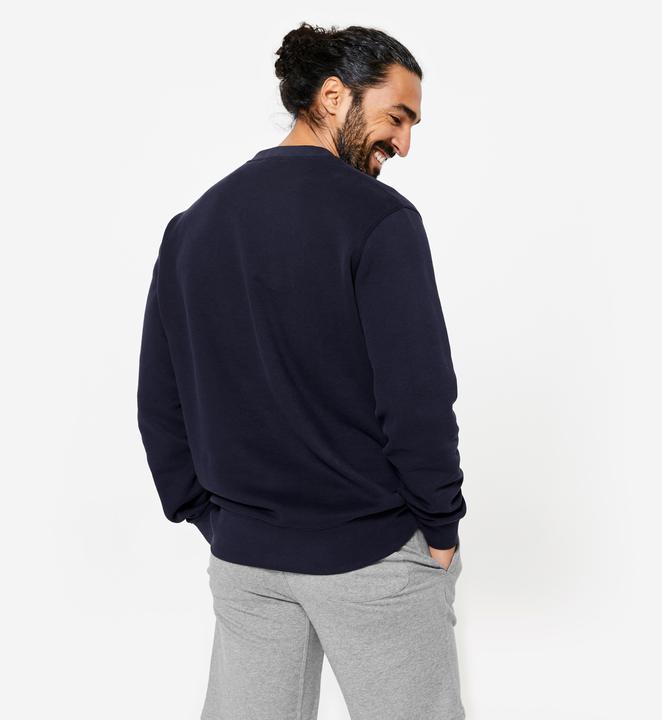 Produktbild Domyos Hoodie Herren warm Baumwollgewebe - blau/schwarz (S)