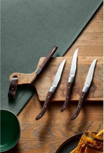 Actual product image Amefa Royal Steak 2520 - 4-pcs Steak knife set brown in wooden box (4 Piece, Knife)