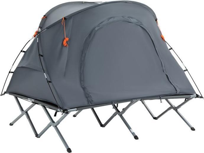 Produktbild Swisshandel24 Campingbett mit Zelt erhöhtes Feldbett für 2 Person Kuppelzelt mit Luftmatratze inkl. Tragetasche Gr (Kuppelzelt, 2 Personen)