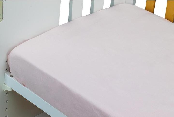 Actual product image Interbaby Fitted Sheet In Poplin For Cot Mattresses - 100% Cotton Rosy