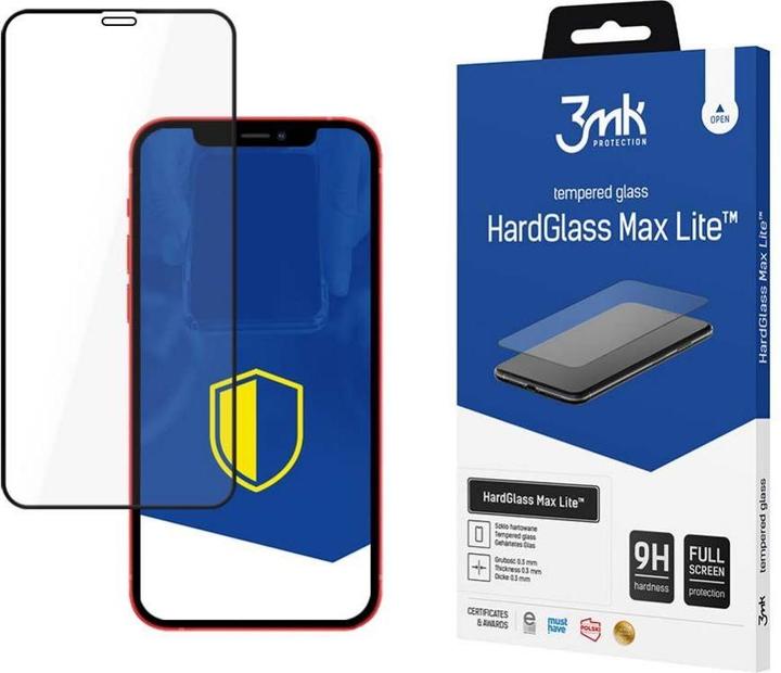 Produktbild 3MK HardGlass Max Lite for iPhone 12 / 12 Pro black frame (1 Stück, Apple iPhone 12, Realme 12 Pro+)