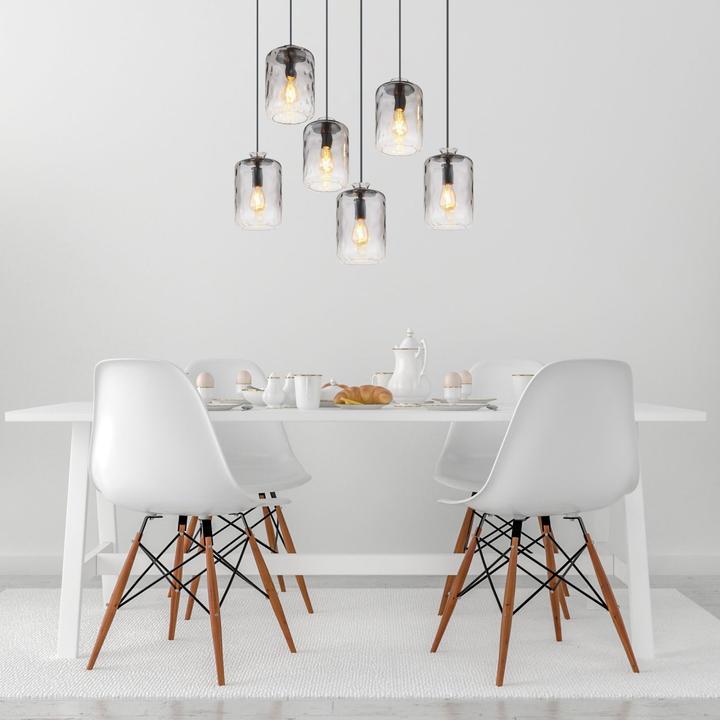 Actual product image Globo Pendant Lamp Metal Black Matt, 6xe27 (E27)
