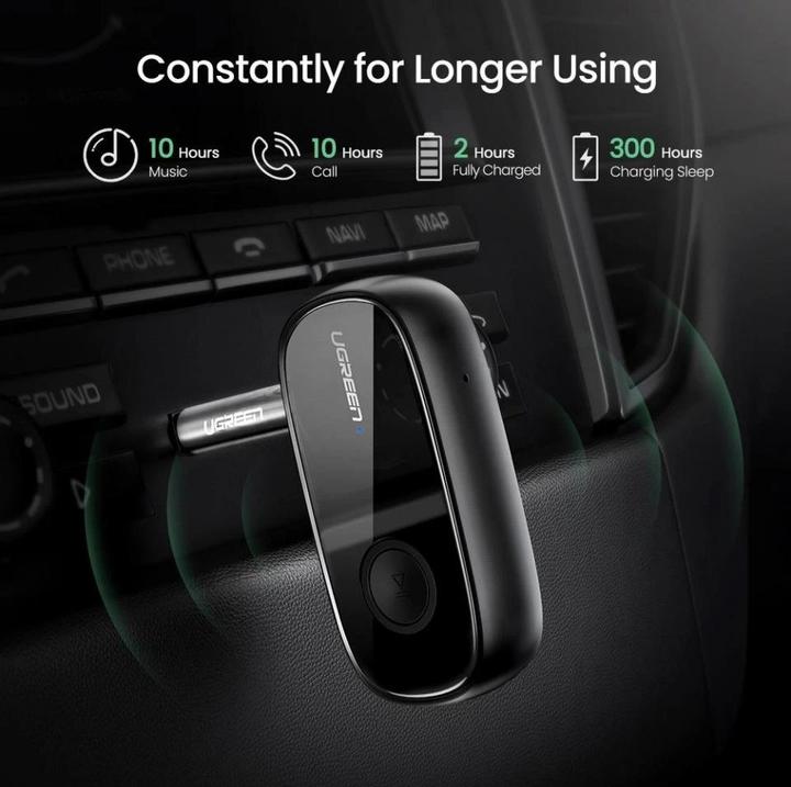 Image du produit Ugreen Adaptateur voiture Bluetooth 5.0 Aux (Récepteur)