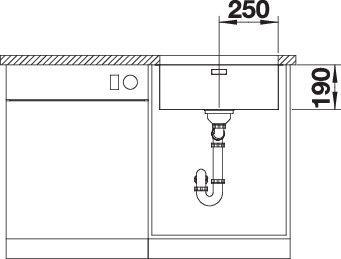 Produktbild Blanco Andano 500-U (Unterbauspüle, 44 cm, 54 cm)