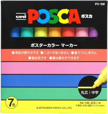 Produktbild Posca Filzstift PC-5M 7er Set (3 mm)