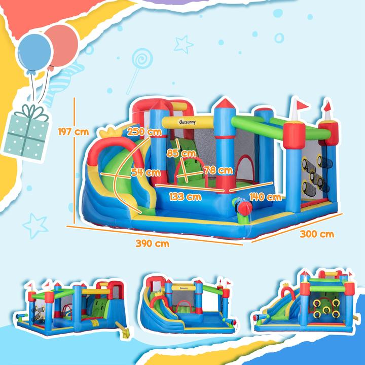 Immagine prodotto Swisshandel24 Castello gonfiabile Tessuto Oxford (100% poliestere) Colorato