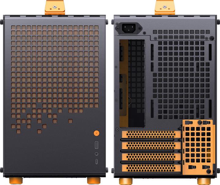 Produktbild Jonsplus MATX Handle Case Z20 - Black-Orange (mATX, Mini-ITX)