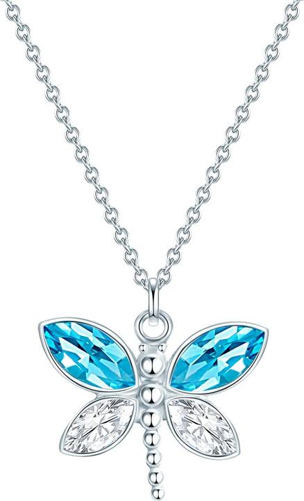 Eastside Damen Schmetterling Edelstahl Preciosa silber 40,0 cm Basiskette + 5,0 cm Verlängerung - 29796 (Edelstahl, 40 - 45 cm)