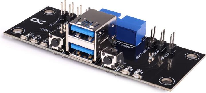 Alphacool Pannello I/O frontale ES con USB 3.0 e set di cavi per armadi server