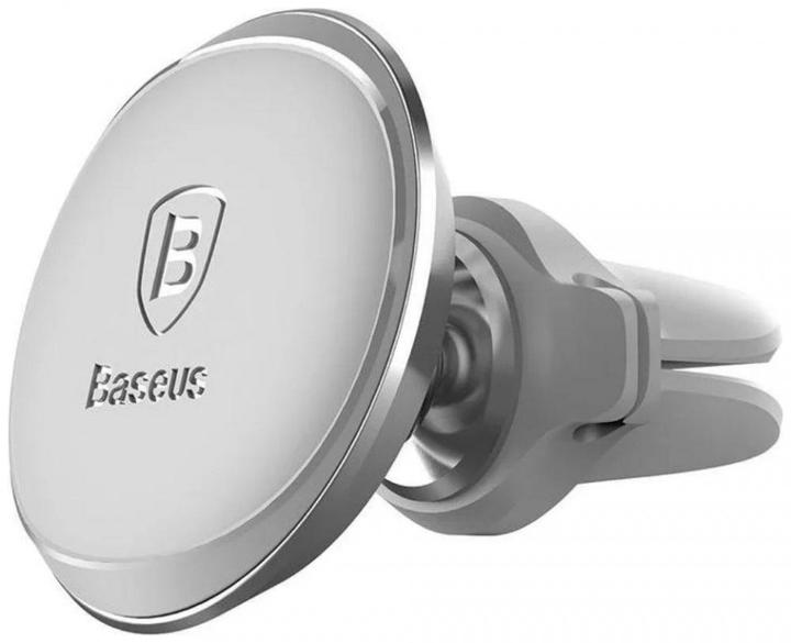 Produktbild Baseus Magnetic Air Vent Car Mount Holder with cable clip (silver)