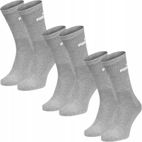 Produktbild Puma Socken Elements Unisex Crew Sock 3P Grau (43 - 46)