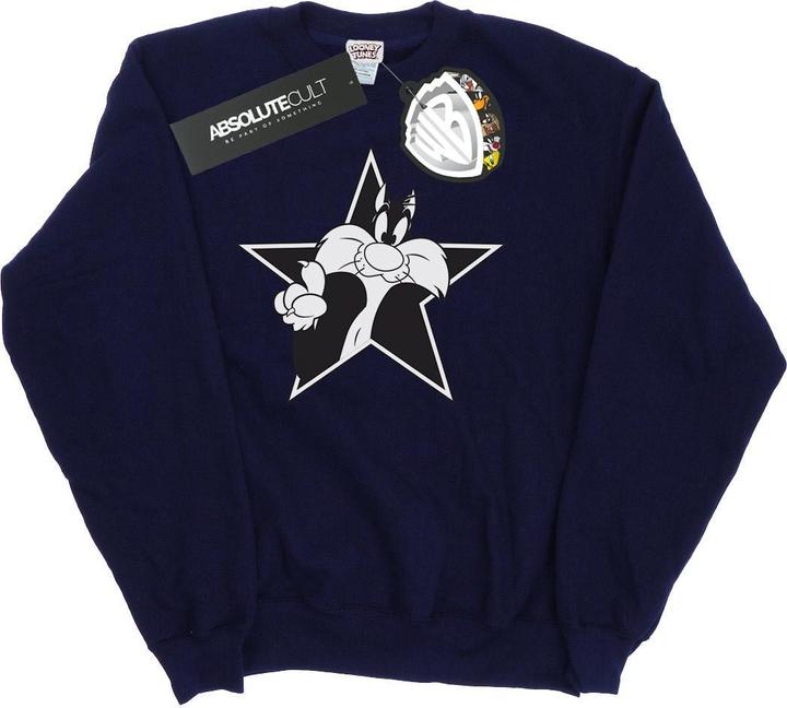 Actual product image Looney Tunes Mens Sylvester Mono Star Sweatshirt (L)