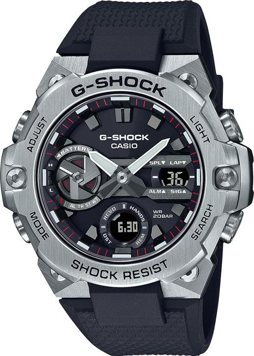 Immagine prodotto G-Shock G-Steel (Visualizzazione della riserva di carica, Orologio con pietra preziosa, Pedometro, Lunetta girevole a sinistra, 47 mm)