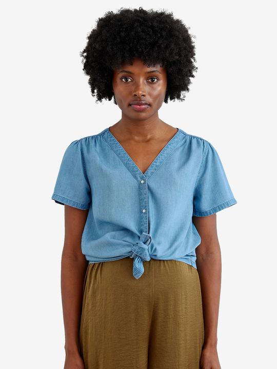 Vertbaudet Bluse für Schwangerschaft und Stillzeit aus Lyocell, Druckknopfverschluss
