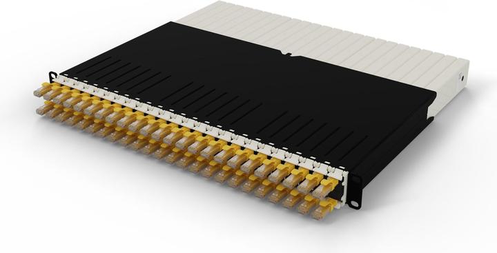 Actual product image PATCHBOX one / 8RU / Cat 6A, UTP, 0.8 m, yellow (U/UTP, CAT6a, 0.80 m)