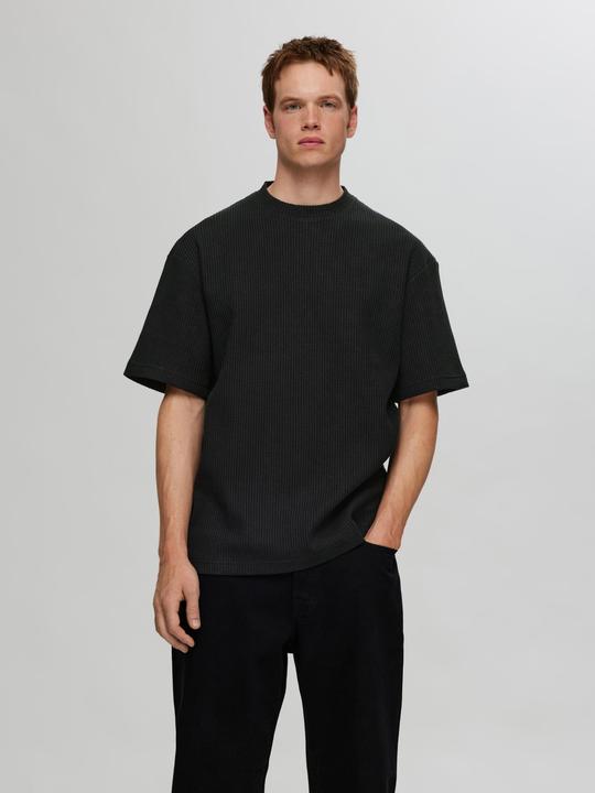 Actual product image Selected Homme Relaxed Fit Waffelmuster T-Shirt (M)