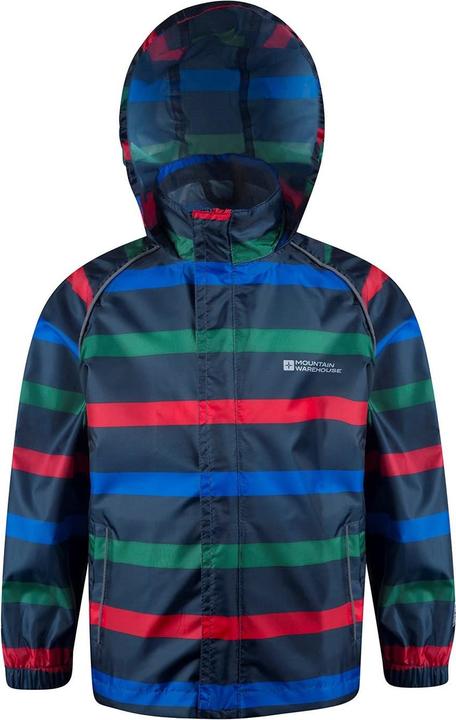 Actual product image Mountain Warehouse Childrens/Kids Contrast Striped Waterproof Jacket (104)