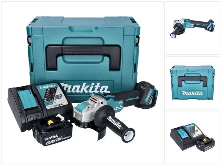 Produktbild Makita DGA 521 RM1X1J Akku Winkelschleifer 18 V 125 mm X-LOCK Brushless + 1x Akku 4,0 Ah + (125 mm)