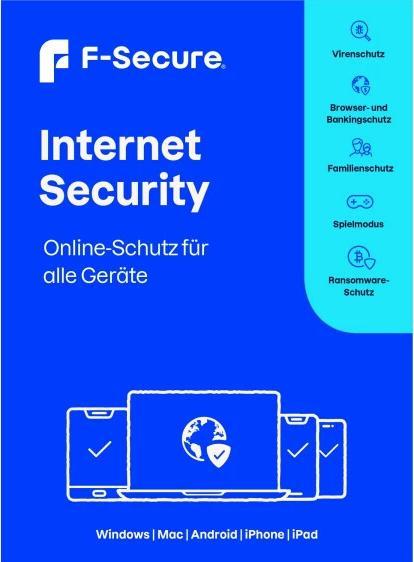 Produktbild F-Secure Internet Security für alle Geräte (ehem. SAFE) 2 Jahre / 10 Geräte Download (10 User, 10 Geräte/User, 2 Monate)