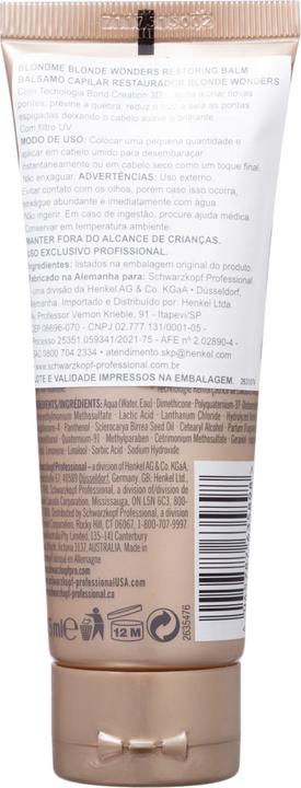 Produktbild Schwarzkopf Blondme - Blonde Wonders Restoring Balm (75 ml)