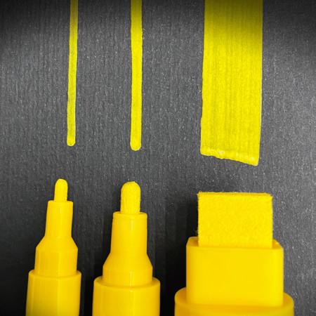 Produktbild Schneider Paint-It Acrylstifte (Set 3 mit 2 mm Rundspitze, hochdeckende Acrylfarben für Holz, Leinwa (Pink, Gelb, Braun, Apricot, Burgundrot, Orange, 2 mm, 6 x)