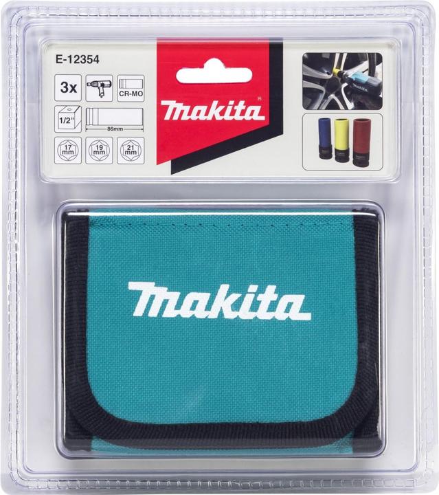 Actual product image Makita Socket wrench set 3 pieces 1/2 (21 mm, 19 mm, 17 mm)