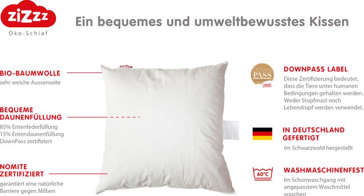 Produktbild Zizzz Entendaunenkissen (50 x 70 cm)