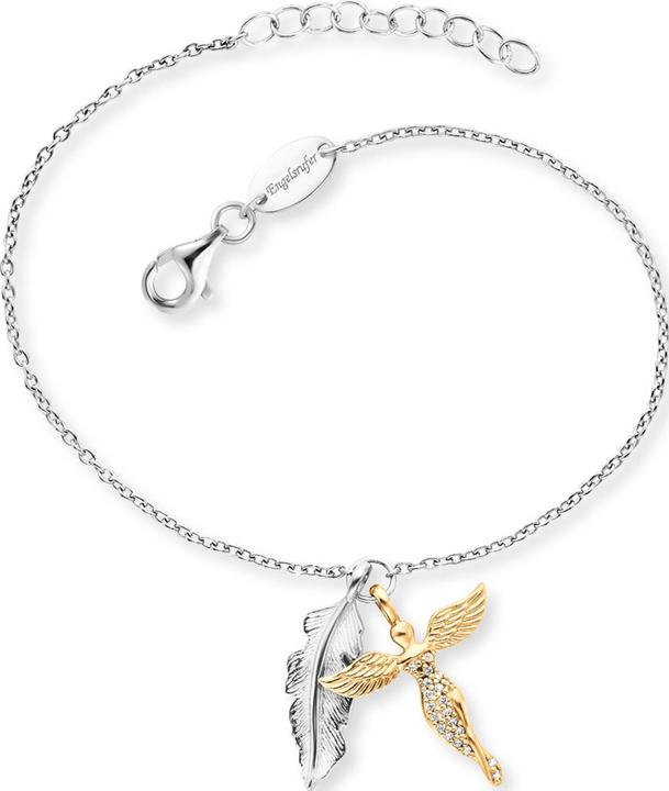 Engelsrufer Feder & Engel Armband (17 cm, 925er Silber)