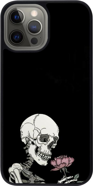 Actual product image PhoneLook Coque Silicone rigide noir Halloween 2023 rose and skeleton (Apple iPhone 12 Pro Max)