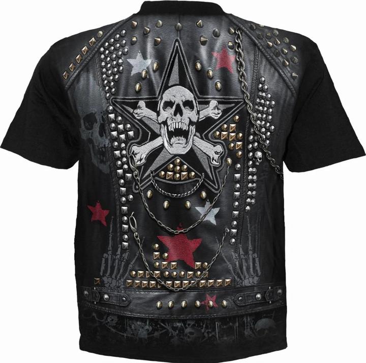 Actual product image Spiral Unisex Adult Goth Metal T-Shirt (S)