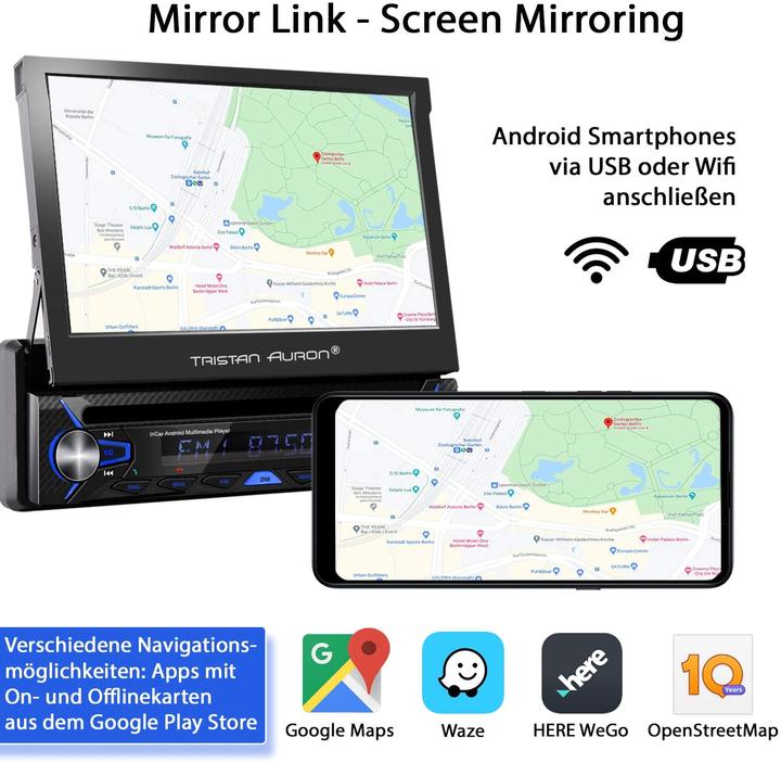 Produktbild Tristan Auron BT1D7022A Android 10 Autoradio