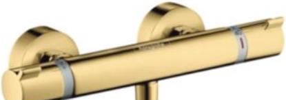 Actual product image hansgrohe Ecostat Comfort exposed shower thermostat (polished gold optic)
