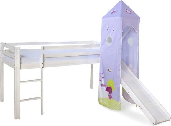 Image du produit Homestyle4u Lit mezzanine avec toboggan et tour (90 x 200 cm)