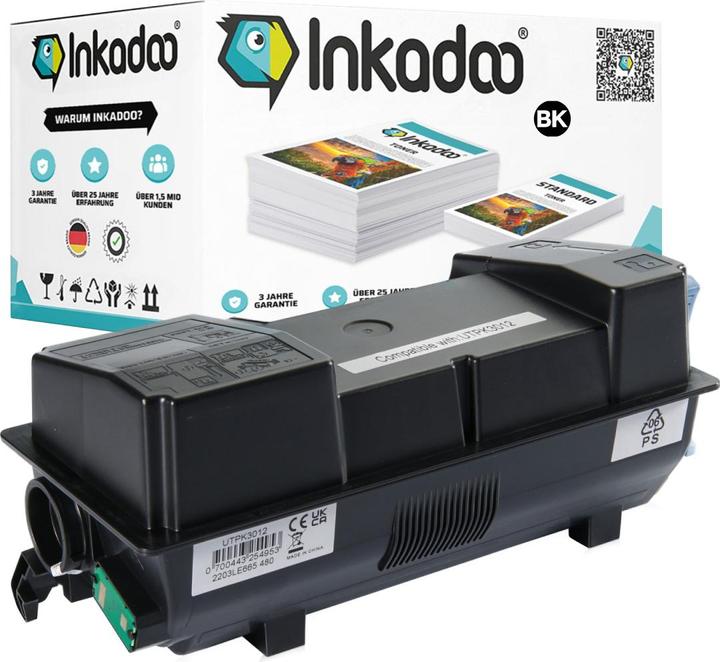 Actual product image Inkadoo Compatible with Utax 1T02T60UT0 / PK-3012 toner cartridge, black (FC)