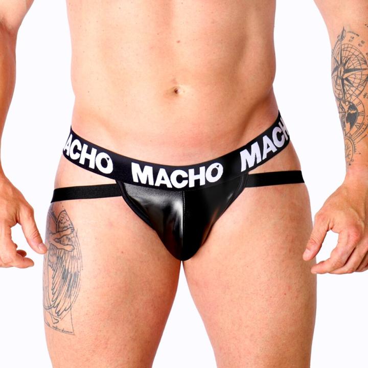 Image du produit Macho Underwear Macho - Mx25nc Jock Cuir Noir S (S)