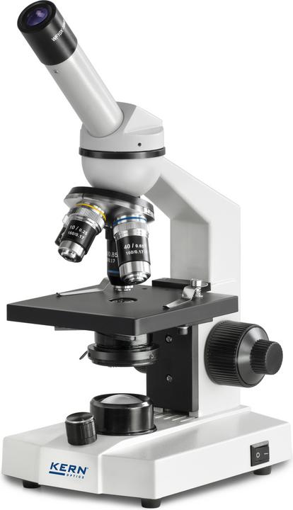 Image du produit Kern Microscope à lumière transmise (école) Monoculaire Achromat 4/10/40 : WF10x18 : 0,5W LED