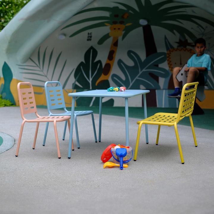 Immagine prodotto Casa.Pro Kindersitzgruppe Etroubles 4-tlg. Stahl Mehrfarbig