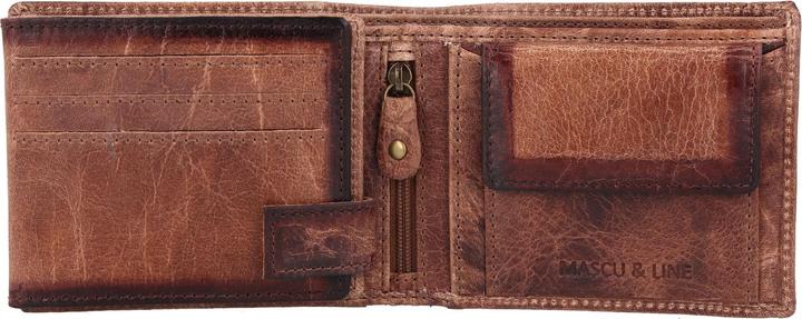 Actual product image Greenland Nature Mascu & Line wallet RFID leather 12 cm