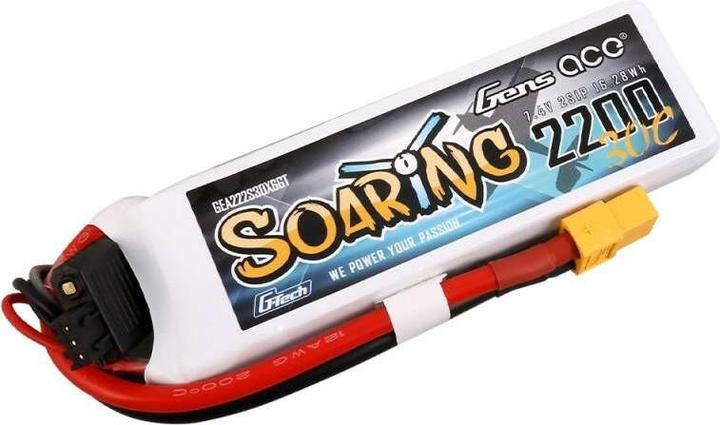 Actual product image Gens Ace G-Tech Soaring 2200mAh 11.1V 30C 3S1P Lipo Battery (11.10 V, 2200 mAh)