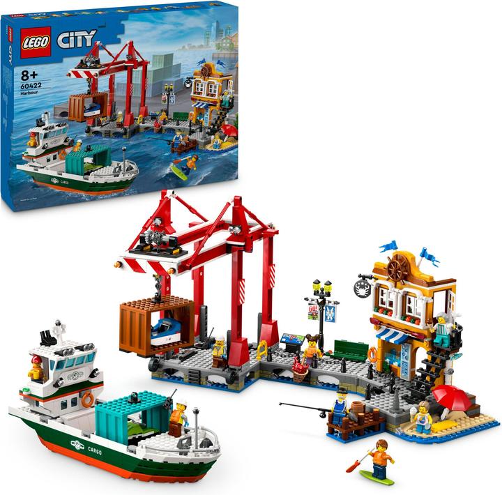 Actual product image LEGO 60422 Harbour with cargo ship (60422, LEGO City)
